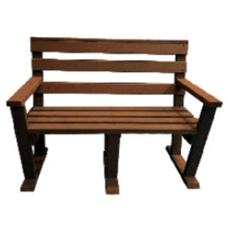 silla de parque con espaldar